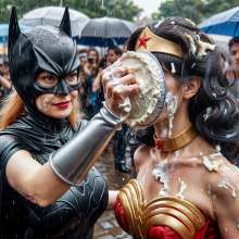Sleazoid44: Wonder Woman and Friends Pied