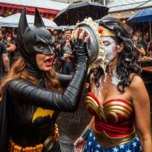 Sleazoid44: Wonder Woman and Friends Pied