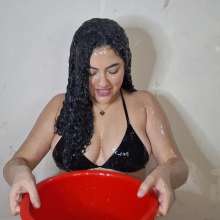 SarahPie: Head Dunked in Clear Slime