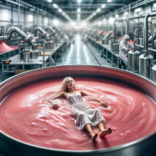Bobographer: Blonde in thick pink mess--part three