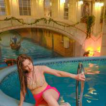Wet Live Team: Full Natashka in a Skirt Got Completely Wet in the Pool