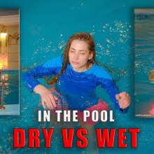 Wet Live Team: Full Natashka in a Skirt Got Completely Wet in the Pool