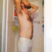 Thefetishgirl: Hotstuff Is at If Again with a Steaming Hot Wet Look Shower