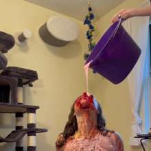 Slimed Models: Kaitlyn Pied and Pink Slimed Naked