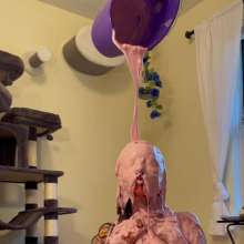 Slimed Models: Kaitlyn Pied and Pink Slimed Naked