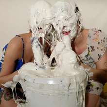 RevSlymsford: Kaydens and Jade Marshmallow Cream Fake Cock Sucking Fun