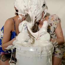 RevSlymsford: Kaydens and Jade Marshmallow Cream Fake Cock Sucking Fun