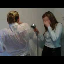 RevSlymsford: Messy Jessie and Cherry Have A Water Fight