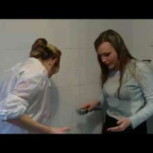 RevSlymsford: Messy Jessie and Cherry Have A Water Fight