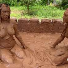 Messygirl: New Messygirl Download: Topless Mud Wrestling with Celeste and Penelope