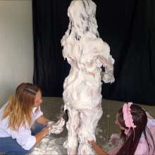RevSlymsford: Naughty Maid Siobhan Faces The 50 Pie Barrage: Ends Naked