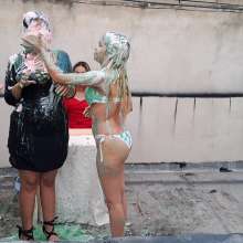 RevSlymsford: Norma and Clara Covered In Pies, Slime and Honey