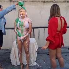 RevSlymsford: Patricia and Norma Trash Razzle In Her White Bikini