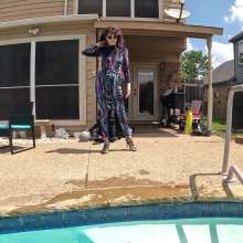 WetlookFashion: Petra Swims in a Velvet Jumpsuit