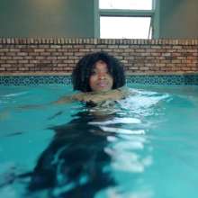WetlookFashion: Rose Swims in Sporty Leggings and Sports Bra