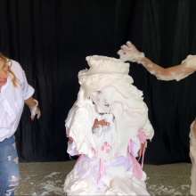 RevSlymsford: Siobhan's Revenge: Cynthia Gets 50 Pie Barrage: Ends Naked
