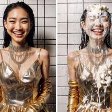 Sleazoid44: Surprised in the Shower with Pies