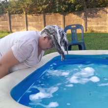 Darkabyss445: Swimming Pool Hair Washing Gone Right and Wrong