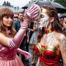 Sleazoid44: Wonder Woman and Friends Pied