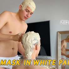 Your Wet Cat: Two Friends Were Doing a Hair Kaolin Mask in White Panties