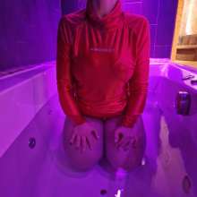 ShinyWetCouple: Wife in red spandex outfit