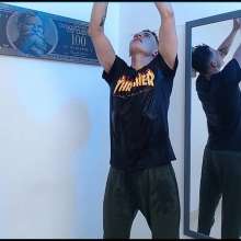 WETColours: Andy SuperWet with T-shirt and Pants with Final Striptease