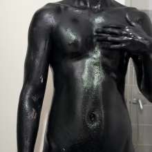 NynoGunge: Black Body Paint on Torso