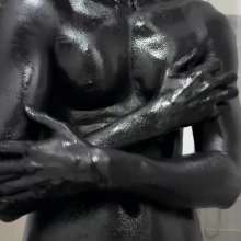 NynoGunge: Black Body Paint on Torso