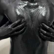 NynoGunge: Black Body Paint on Torso