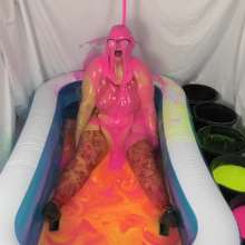 CheekyLuna: CheekyLuna's Red Bodystocking Slime And Edge Along