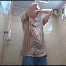 WETColours: Dario in His First Shower with T-shirt and Jeans
