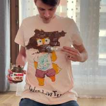 Your Wet Cat: Fox Vs Nutella Sweet Chaos on a T-Shirt!