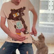 Your Wet Cat: Fox Vs Nutella Sweet Chaos on a T-Shirt!
