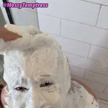 Messy Temptress: Gooey Blowjob with Sticky Marshmallow and Strawberry Syrup