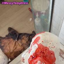 Messy Temptress: Gooey Blowjob with Sticky Marshmallow and Strawberry Syrup