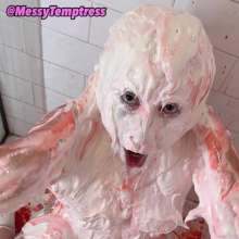 Messy Temptress: Gooey Blowjob with Sticky Marshmallow and Strawberry Syrup