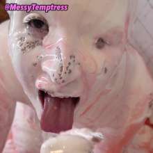 Messy Temptress: Gooey Blowjob with Sticky Marshmallow and Strawberry Syrup