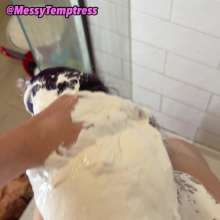 Messy Temptress: Gooey Blowjob with Sticky Marshmallow and Strawberry Syrup