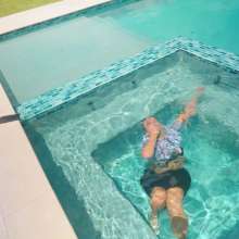 WetlookFashion: Iris Gets Bad News While Swimming in a Business Outfit