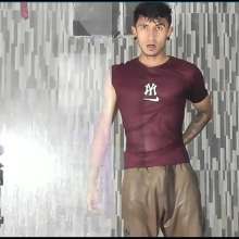 WETColours: Jack Gets Completely Wet in Red T-shirt and Brown Pants