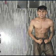 WETColours: Jack Gets Completely Wet in Red T-shirt and Brown Pants