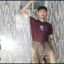 WETColours: Jack Gets Completely Wet in Red T-shirt and Brown Pants