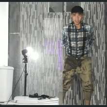 WETColours: Jack in Shower with Checked Shirt and Brown Pants