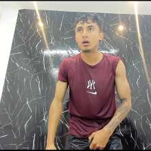 WETColours: Jack Super Wet in Red T-shirt and Black Shorts