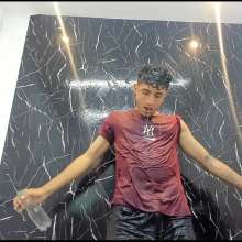 WETColours: Jack Super Wet in Red T-shirt and Black Shorts