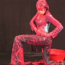 Lara_eurowam: Julia Is Back for Another Slime Fun in Jeans-T300c3