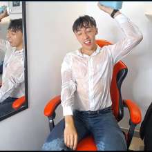 WETColours: Luke All Wet in His New White Shirt and in His New Jeans