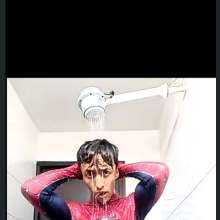 WETColours: Luke Spiderman in a Long Shower