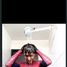 WETColours: Luke Spiderman in a Long Shower