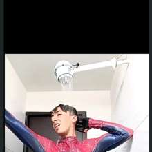 WETColours: Luke Spiderman in a Long Shower